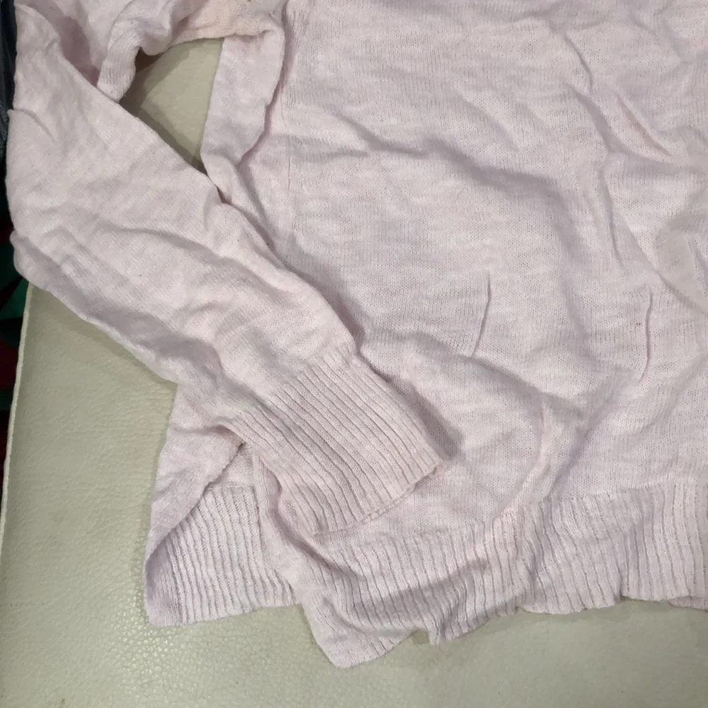 White and Warren light pink sweater